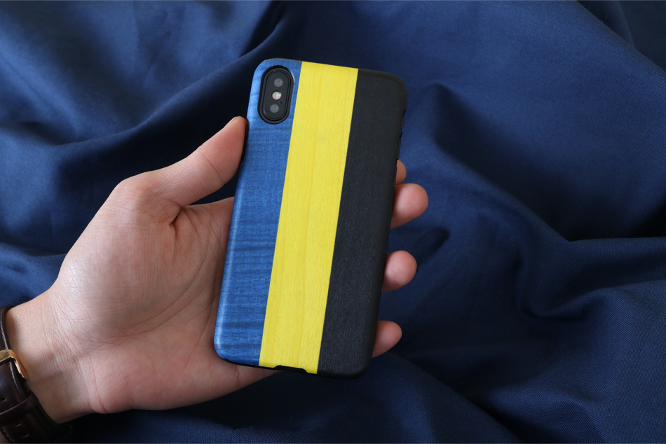 MAN&WOOD iPhone X/XS Dandy Blue Black Case