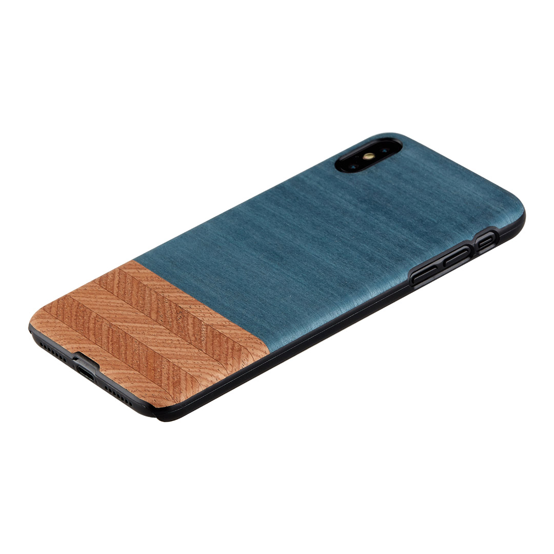 MAN&WOOD iPhone X/XS Džinsa Melns Apvalks