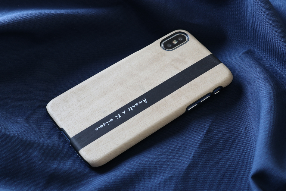 MAN&WOOD iPhone X/XS Korpus Diario Must