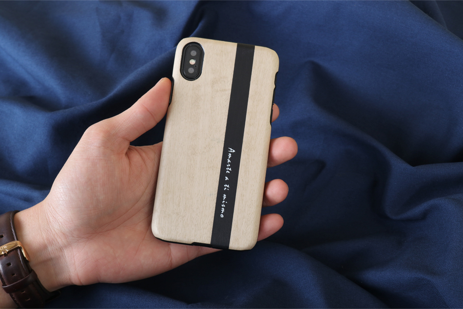 MAN&WOOD iPhone X/XS Korpus Diario Must