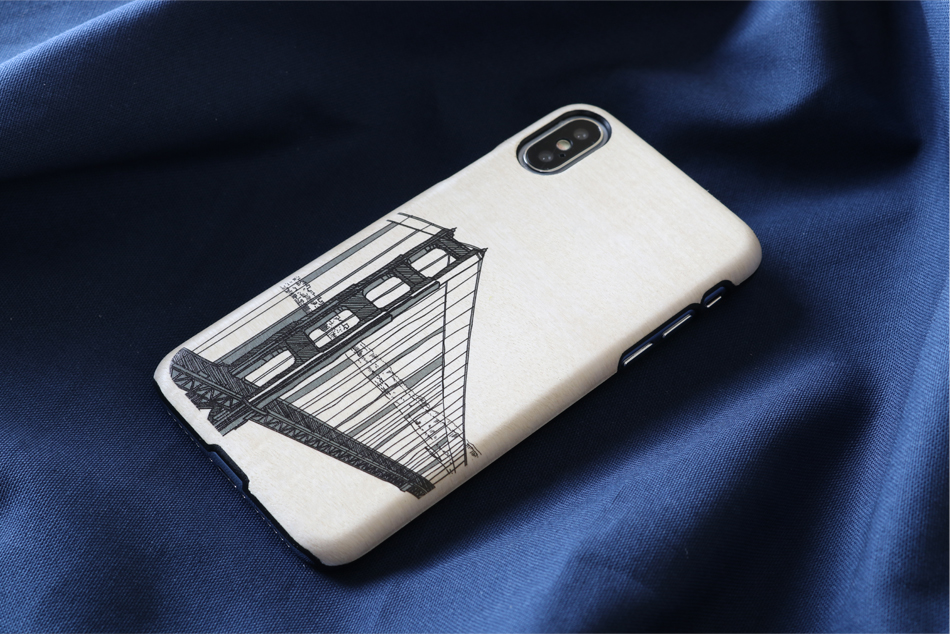 MAN&WOOD iPhone X/XS Case Hand Bridge Black