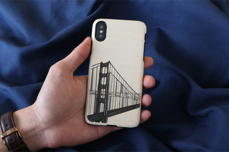 MAN&WOOD iPhone X/XS Case Hand Bridge Black