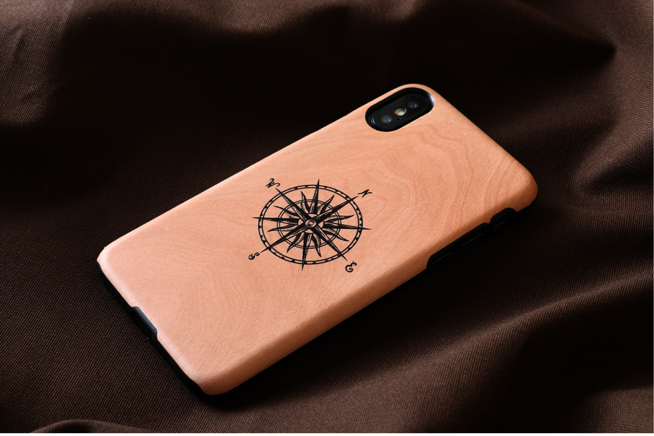 MAN&WOOD iPhone X/XS Compass Black Case