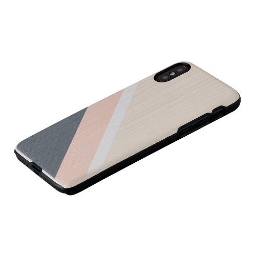 MAN&WOOD iPhone X/XS Rozā Melns Aploks