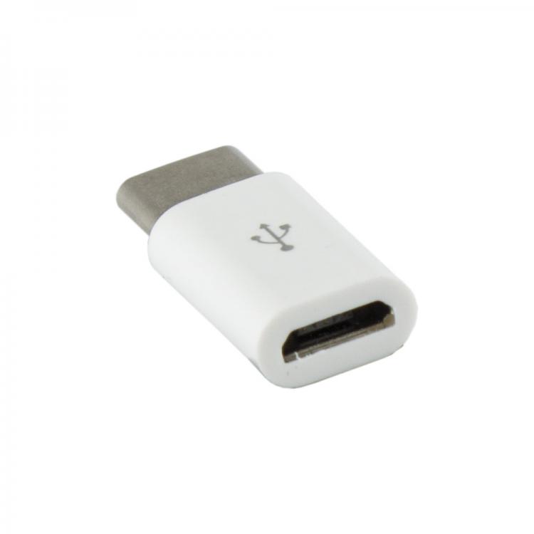 Sbox AD.USB-C Mikro USB Adapter Valge