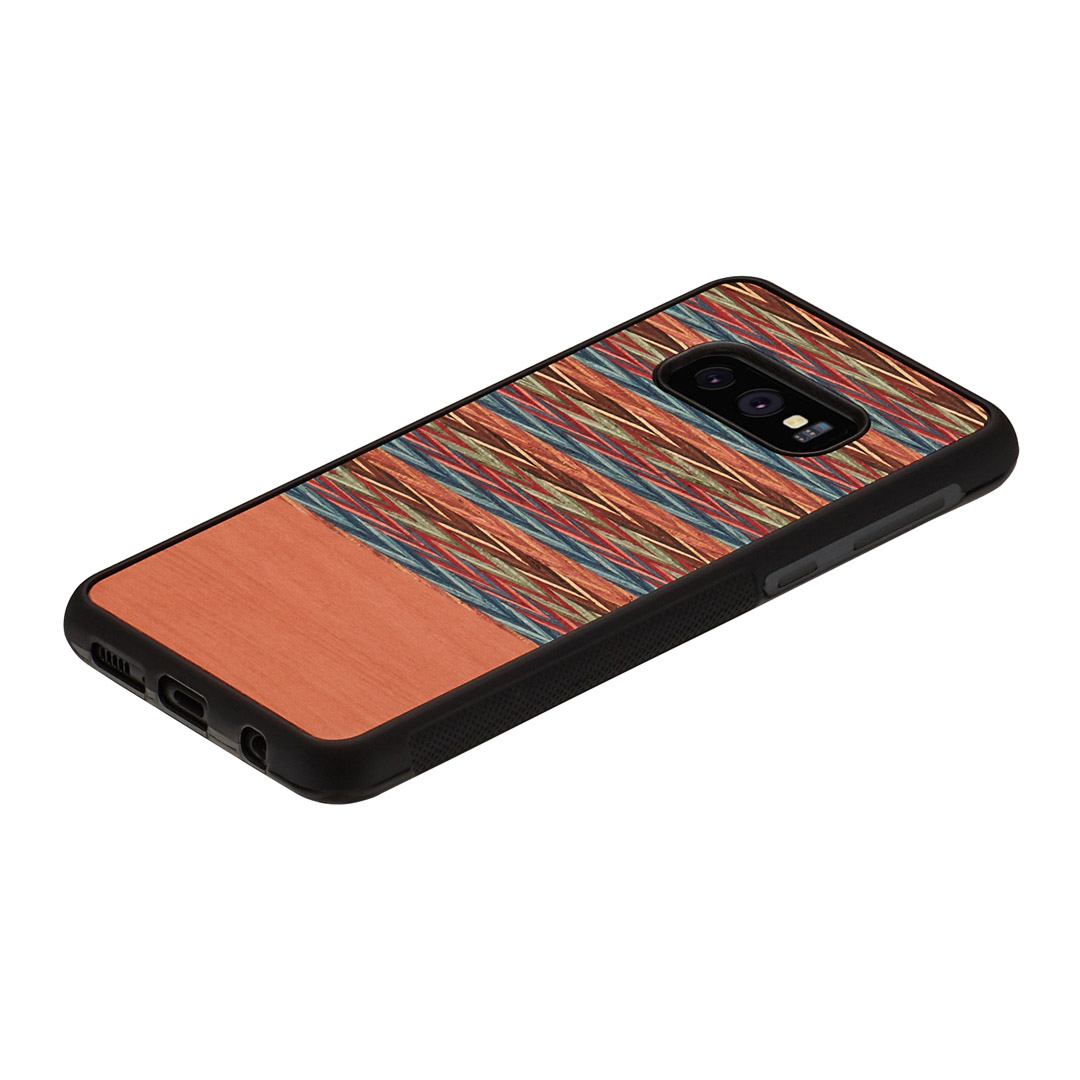 MAN&WOOD Galaxy S10e Browny Check Black Case
