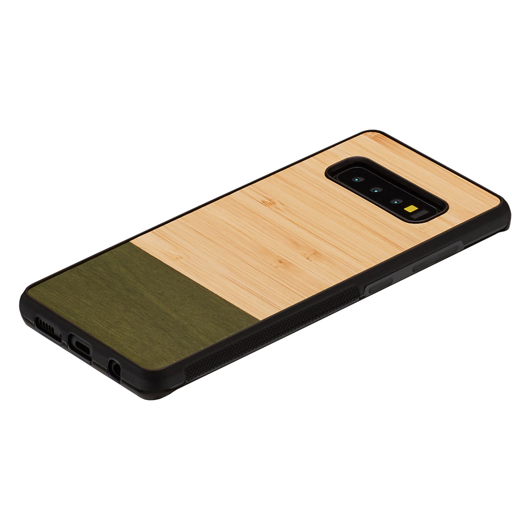MAN&WOOD Galaxy S10 Plus Bambusa Meža Melnā Vāciņš
