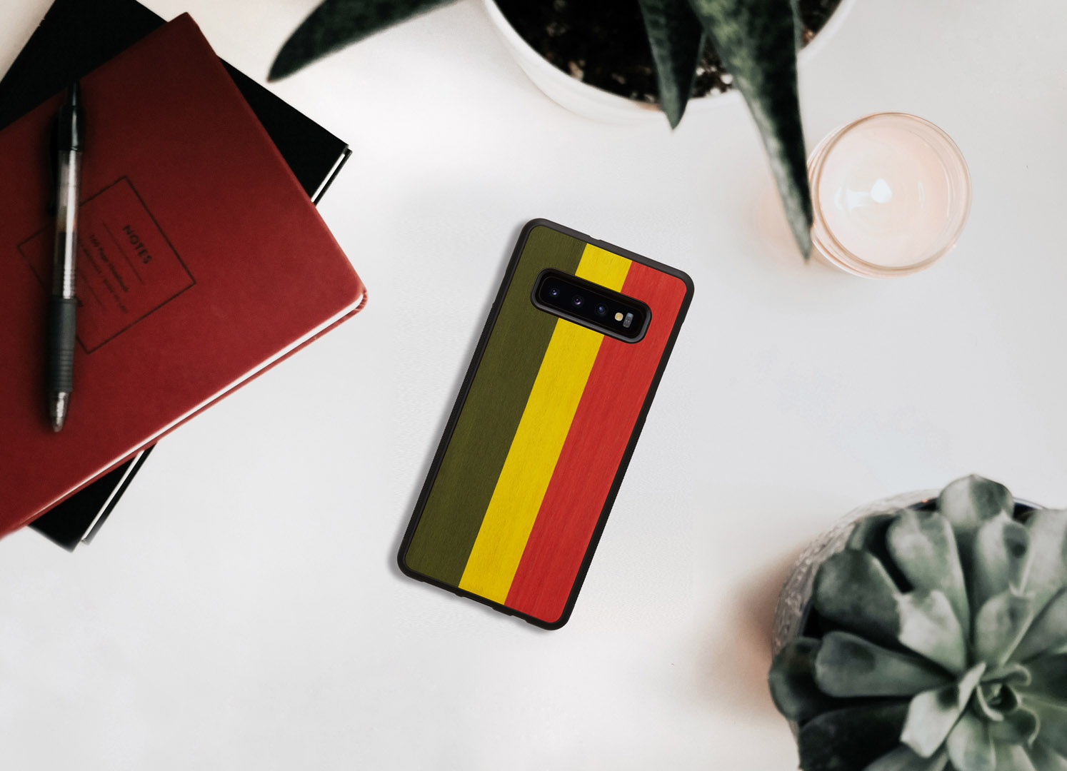 MAN&WOOD Galaxy S10 Plus Reggae Black Telefoni Karp