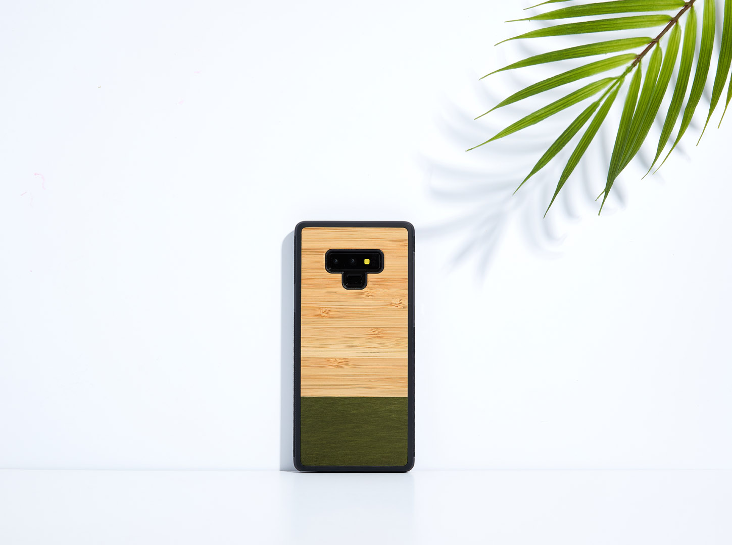 MAN&WOOD Galaxy Note 9 maciņš Bambusa mežs Melns