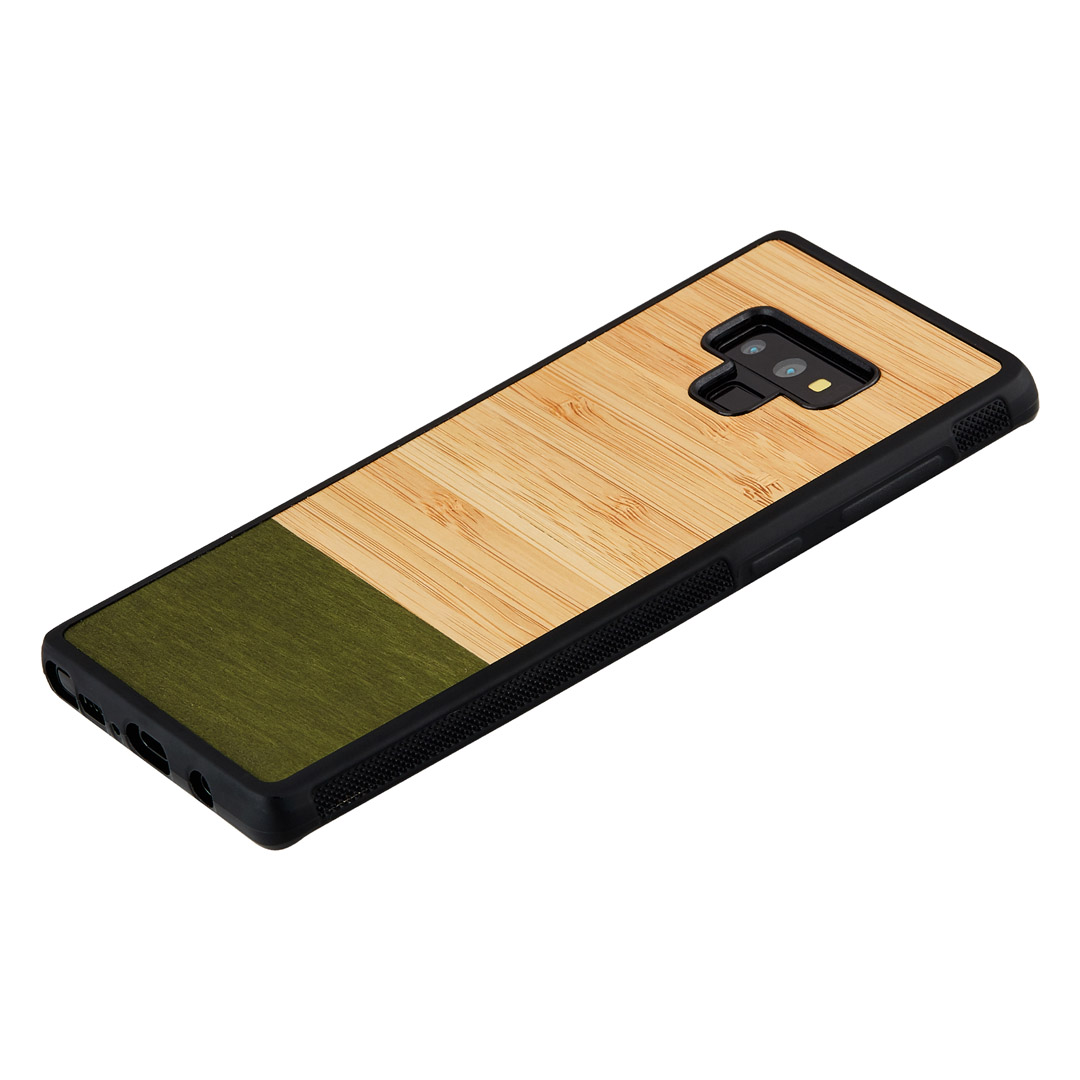 MAN&WOOD Galaxy Note 9 maciņš Bambusa mežs Melns