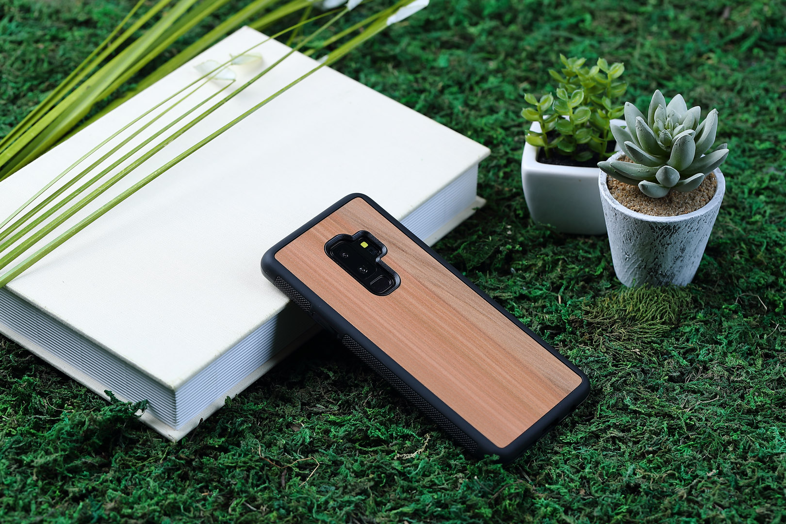 MAN&WOOD Galaxy S9 Plus Vāciņš Cappuccino Melns