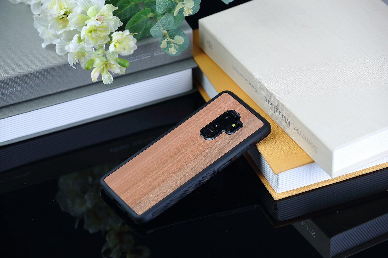 MAN&WOOD Galaxy S9 Plus Vāciņš Cappuccino Melns