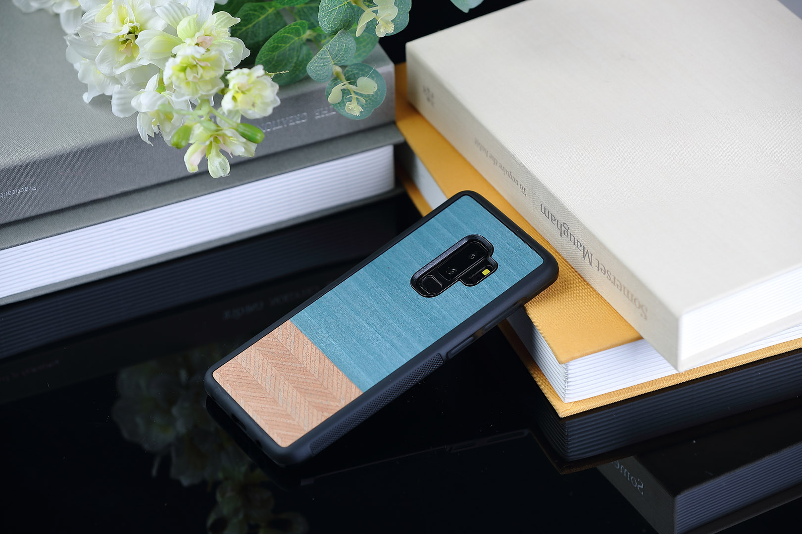 MAN&WOOD Galaxy S9 Plus Korpus Teksamust