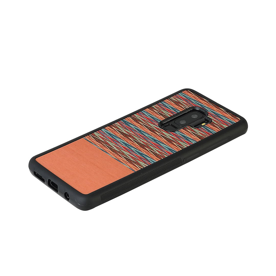 MAN&WOOD Galaxy S9 Plus Browny Check Black Case