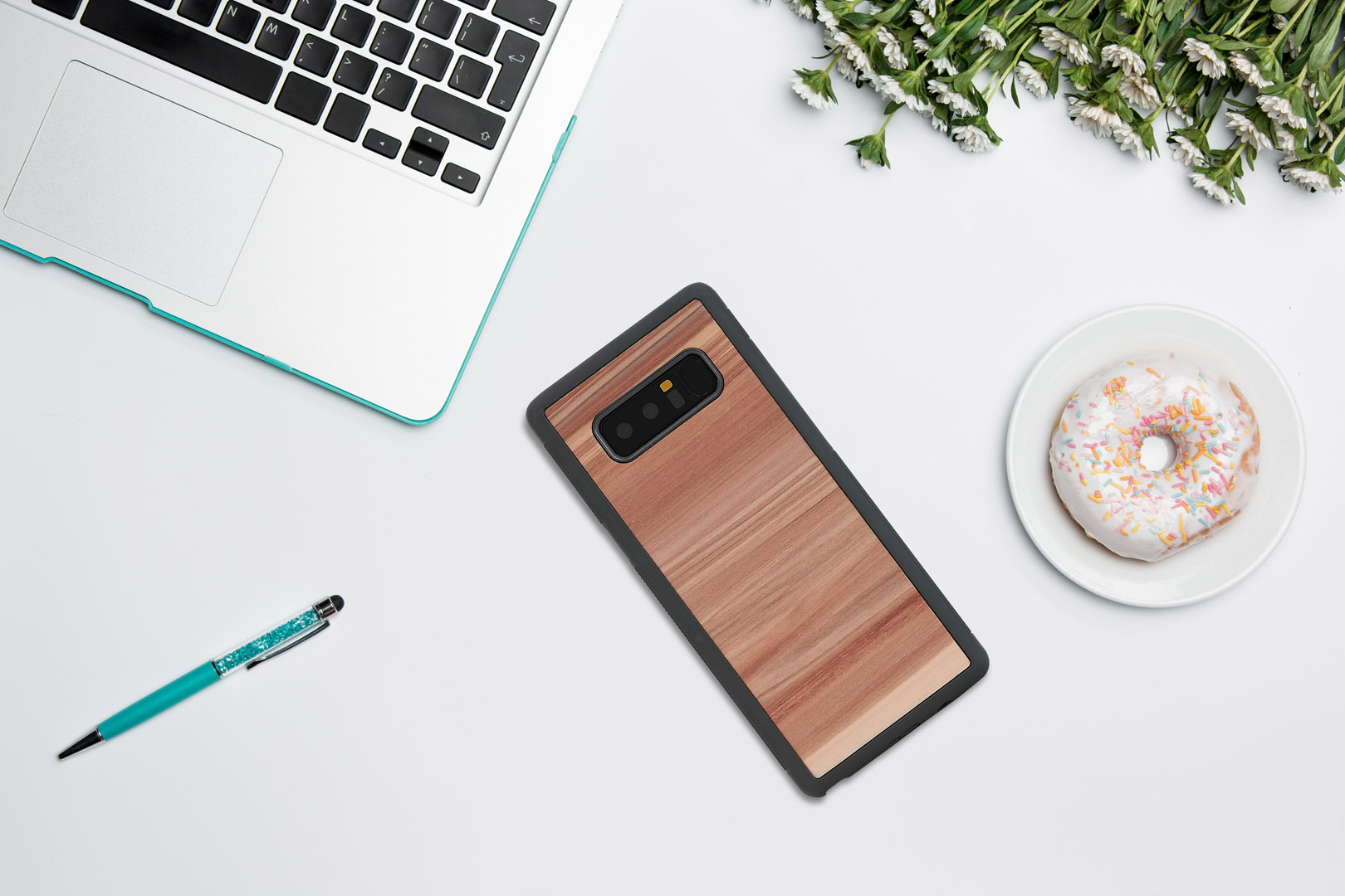 MAN&WOOD Galaxy Note 8 Soma Cappuccino Melna