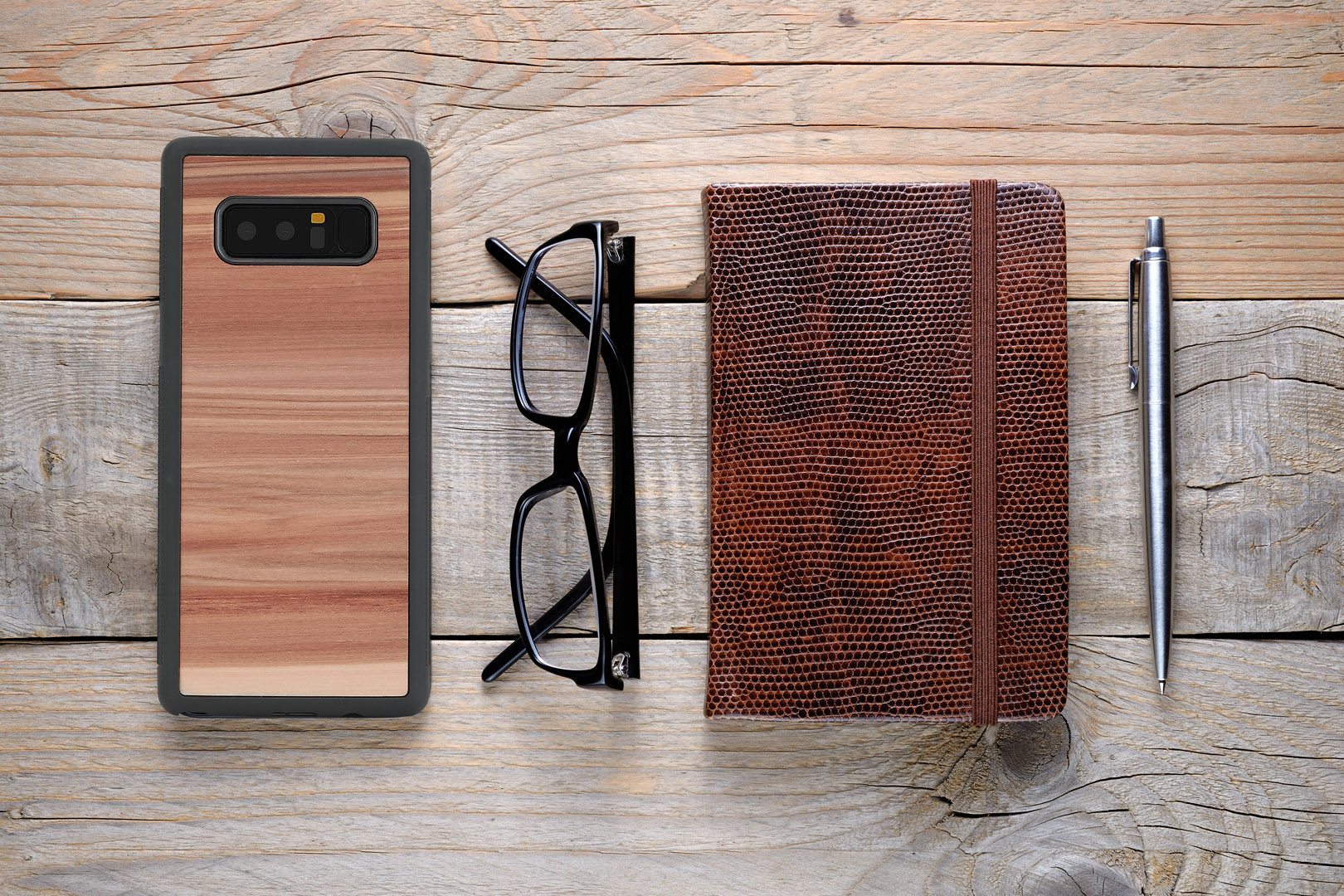 MAN&WOOD Galaxy Note 8 Soma Cappuccino Melna