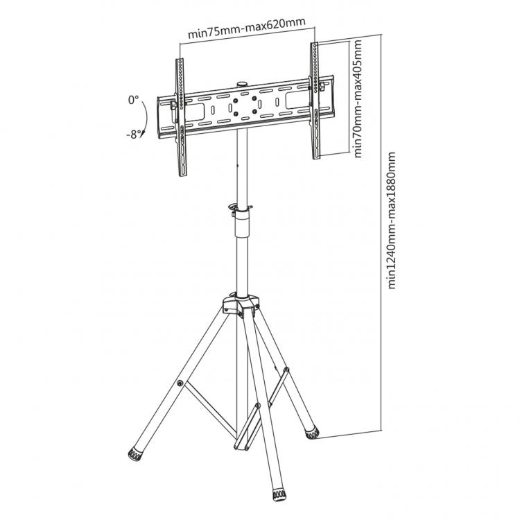 Sbox FST-846 TV seinakinnitus 37-70 tolli 35kg kandevõime