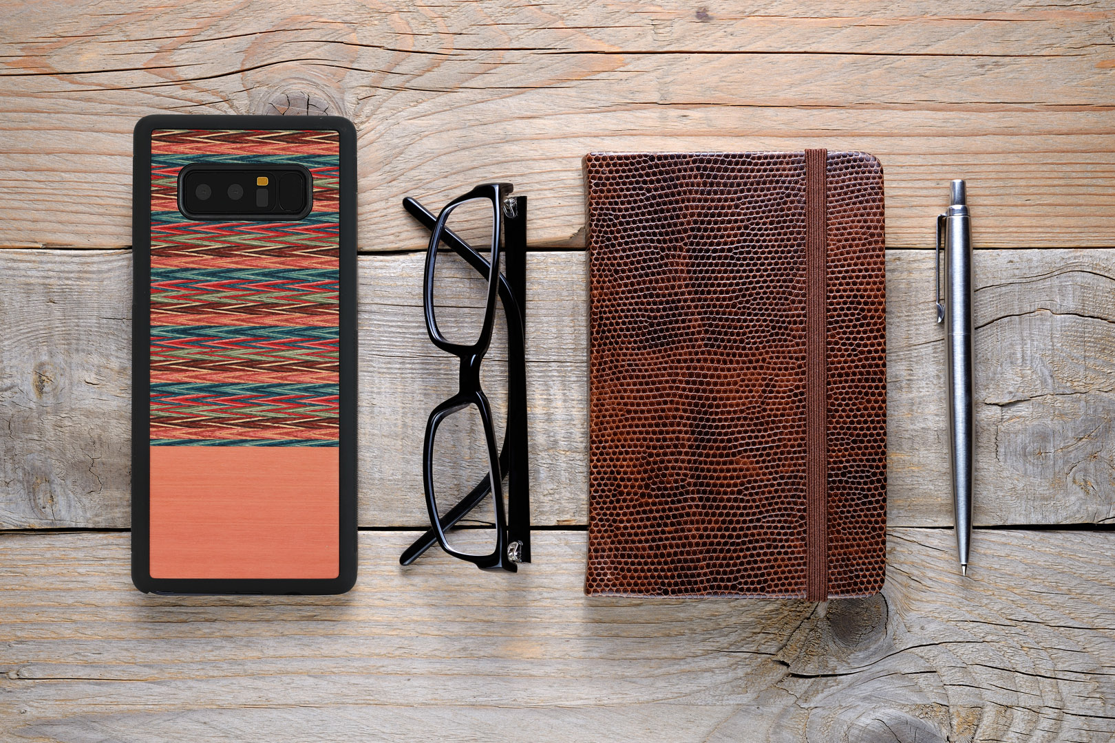 MAN&WOOD Galaxy Note 8 Case Browny Check Black