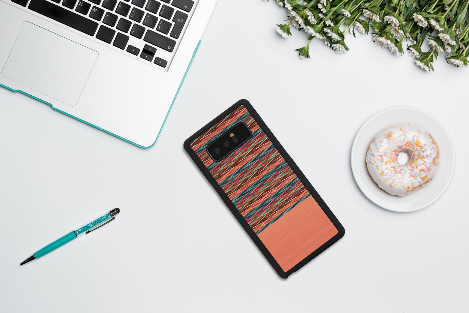 MAN&WOOD Galaxy Note 8 Case Browny Check Black