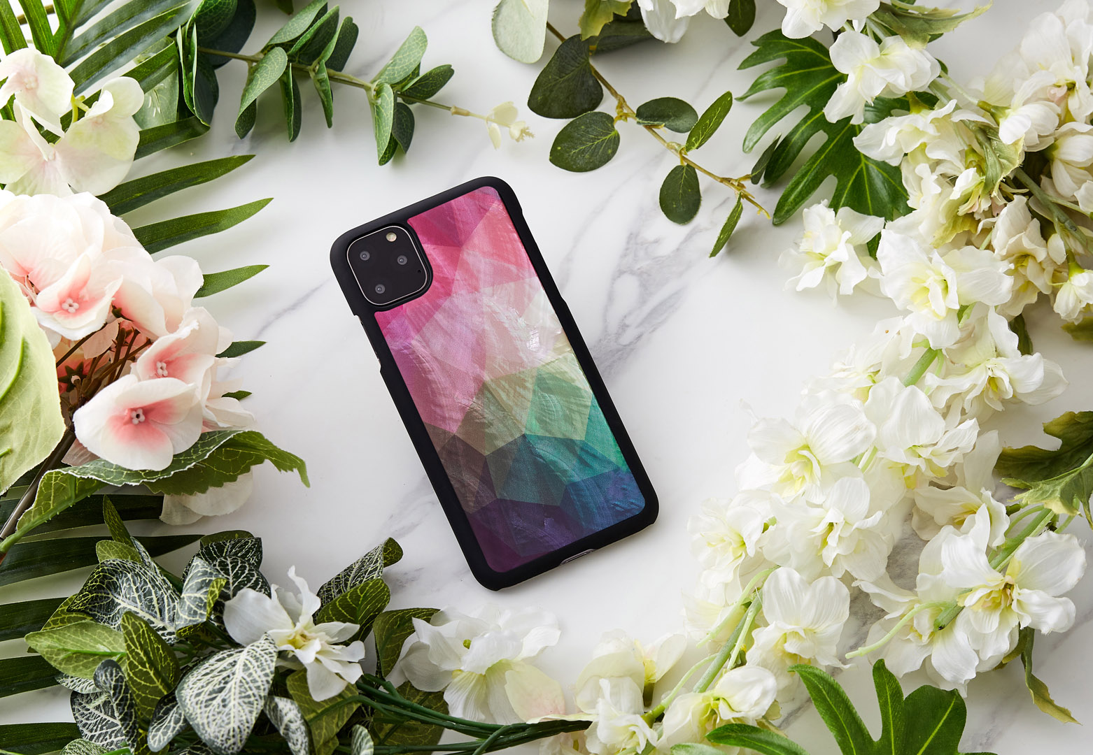 iKins iPhone 11 Pro Max Ūdens Ziedu Vāciņš Melns