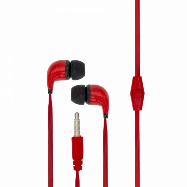Sbox EP-038 Red Stereo Earphones with Microphone