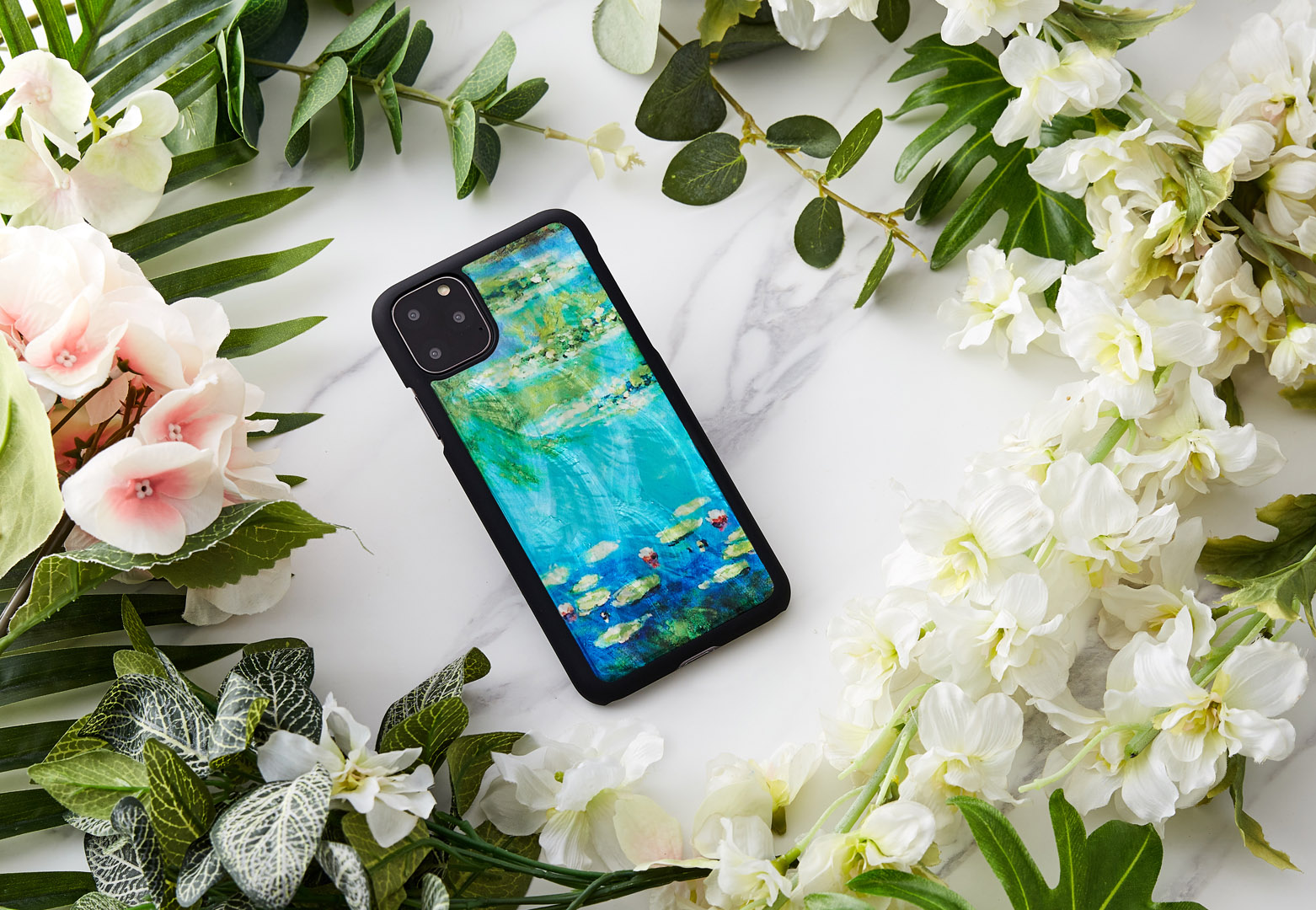 iKins iPhone 11 Pro Max Vāciņš Ūdensrozes Melns