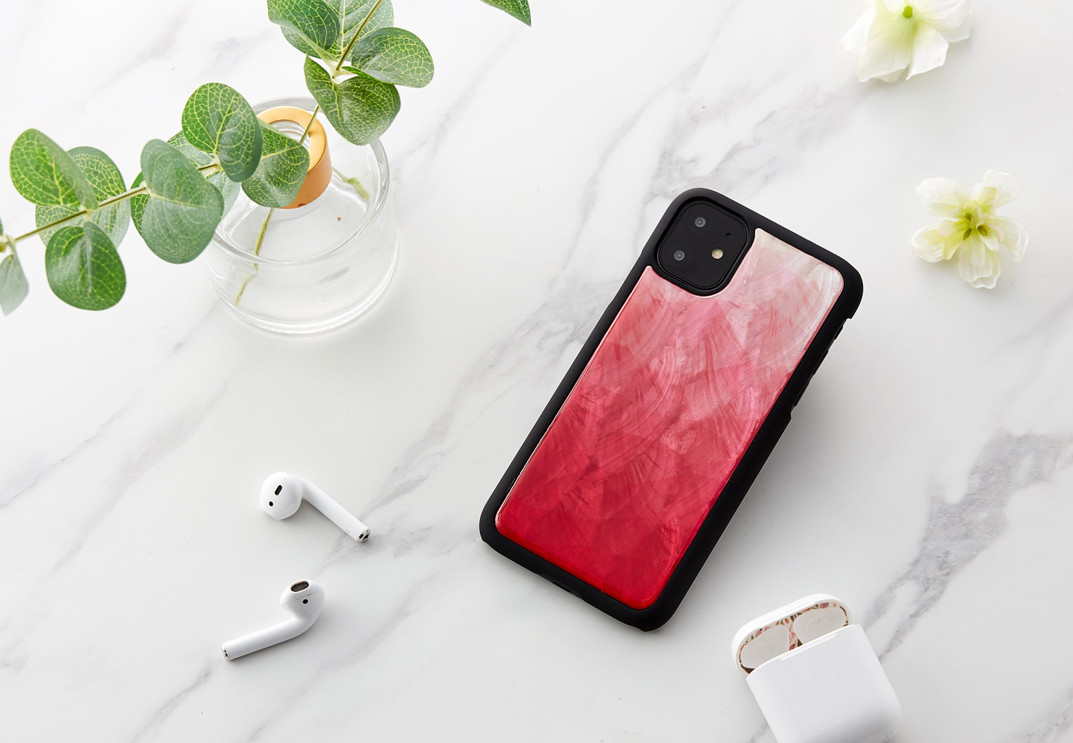Чехол iKins iPhone 11 Розовое Озеро Черный