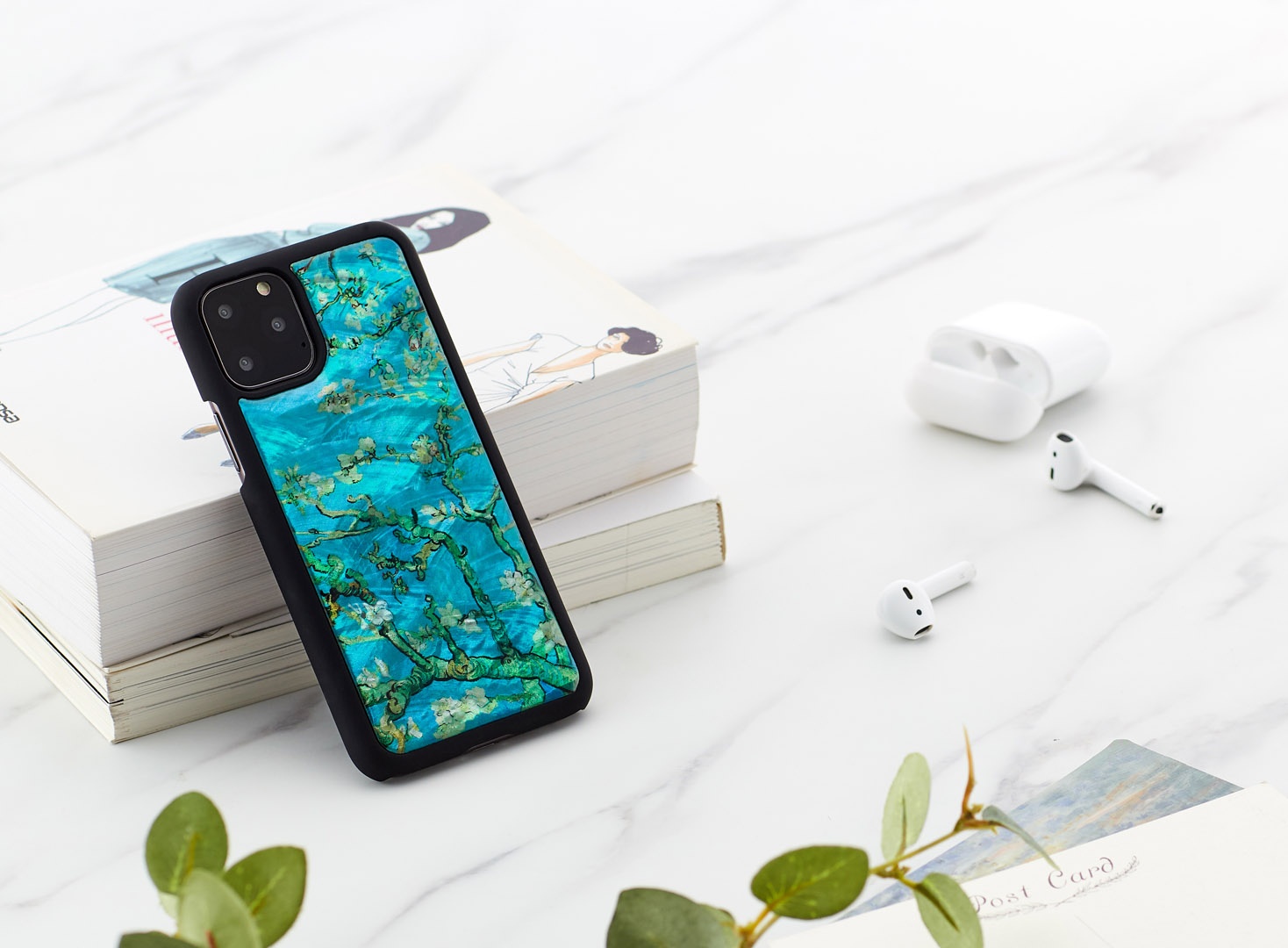 iKins iPhone 11 Pro Vāciņš Melnā Mandeles Ziedē