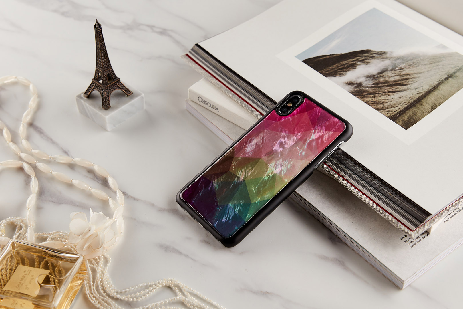 iKins iPhone XS Max ūdens ziedu vāciņš melns