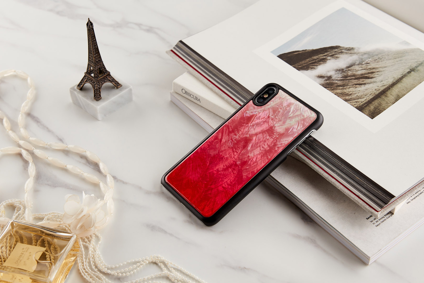 iKins Чехол для iPhone XS Max Розовое Озеро Чёрный