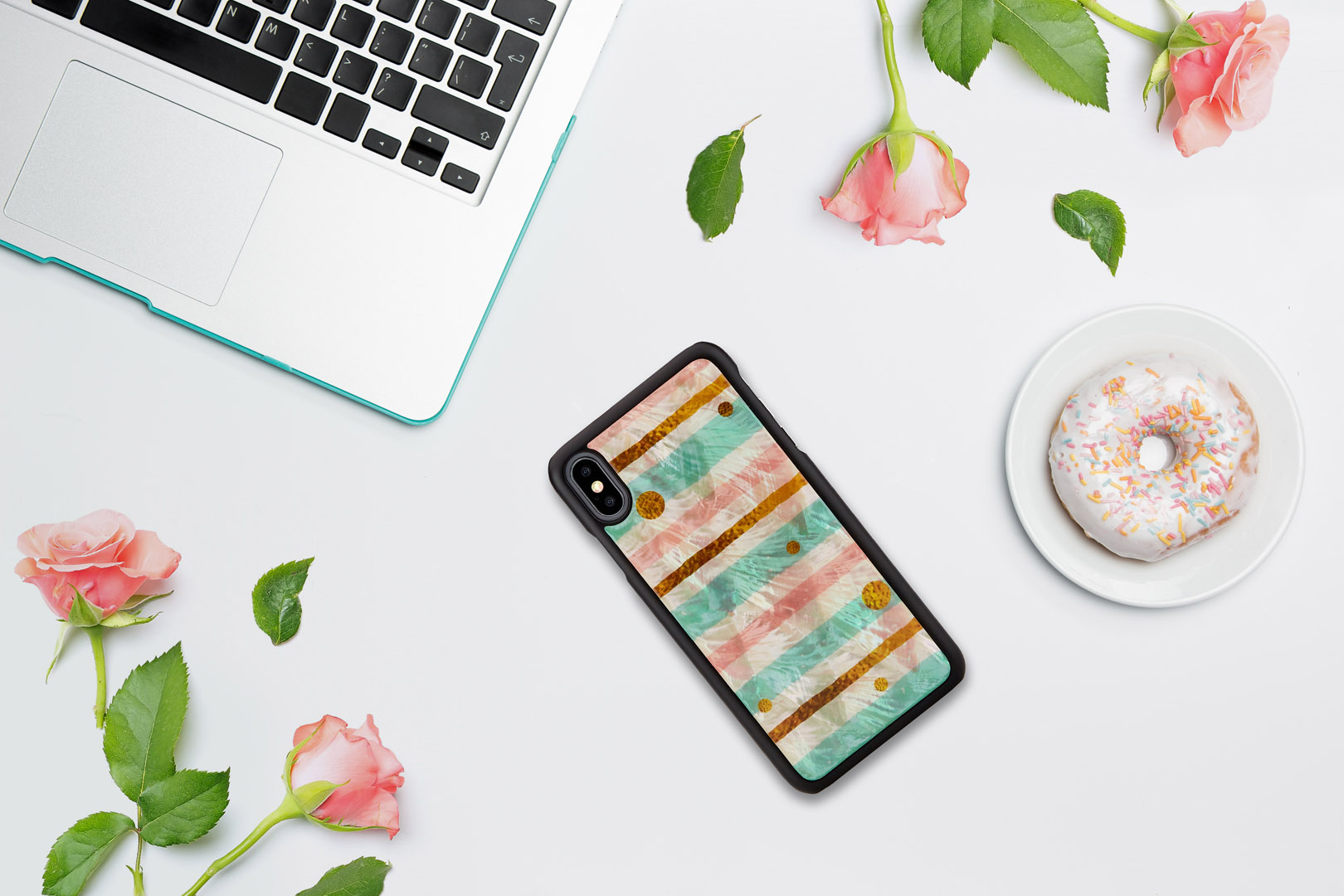 iKins iPhone XS Max Vāciņš Piparmētru Melns