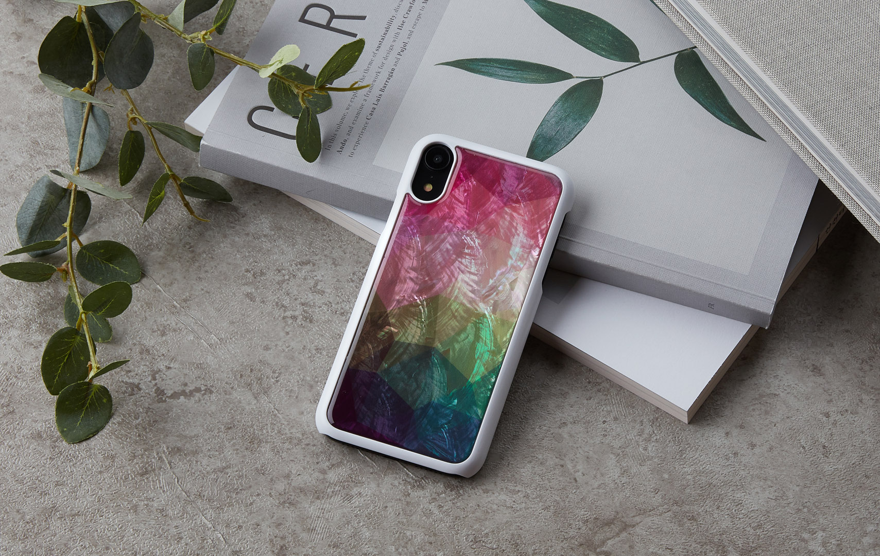 iKins iPhone XR Водяной Цветок Белый Чехол