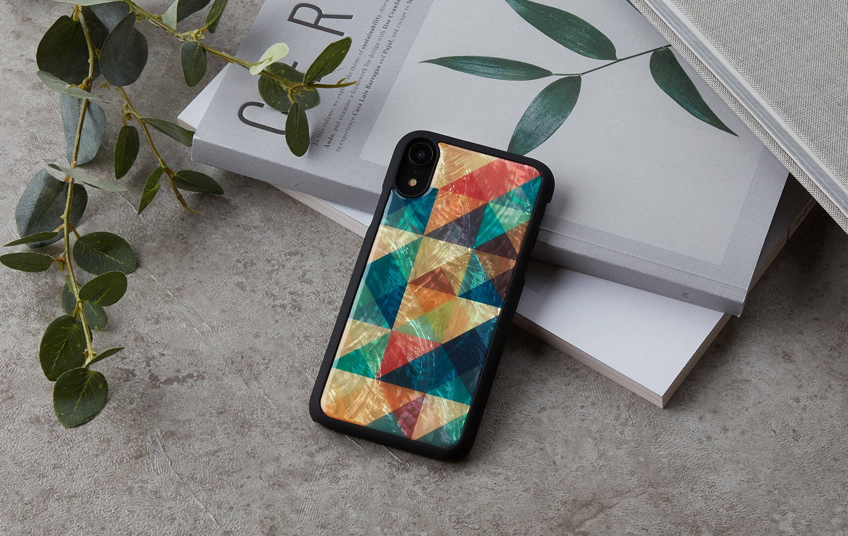 iKins iPhone XR Case Mosaic Black Protective Cover