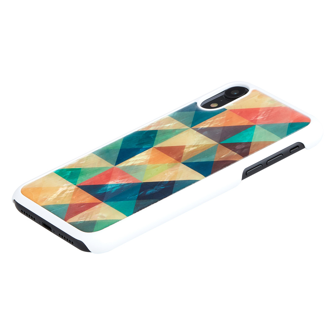 iKins iPhone XR ümbris mosaiik valge - Premium kaitse