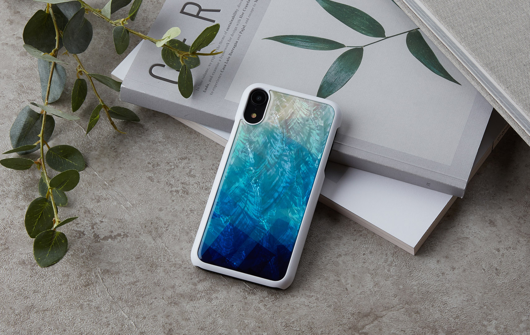 iKins iPhone XR ümbris Sinise Järve Valge
