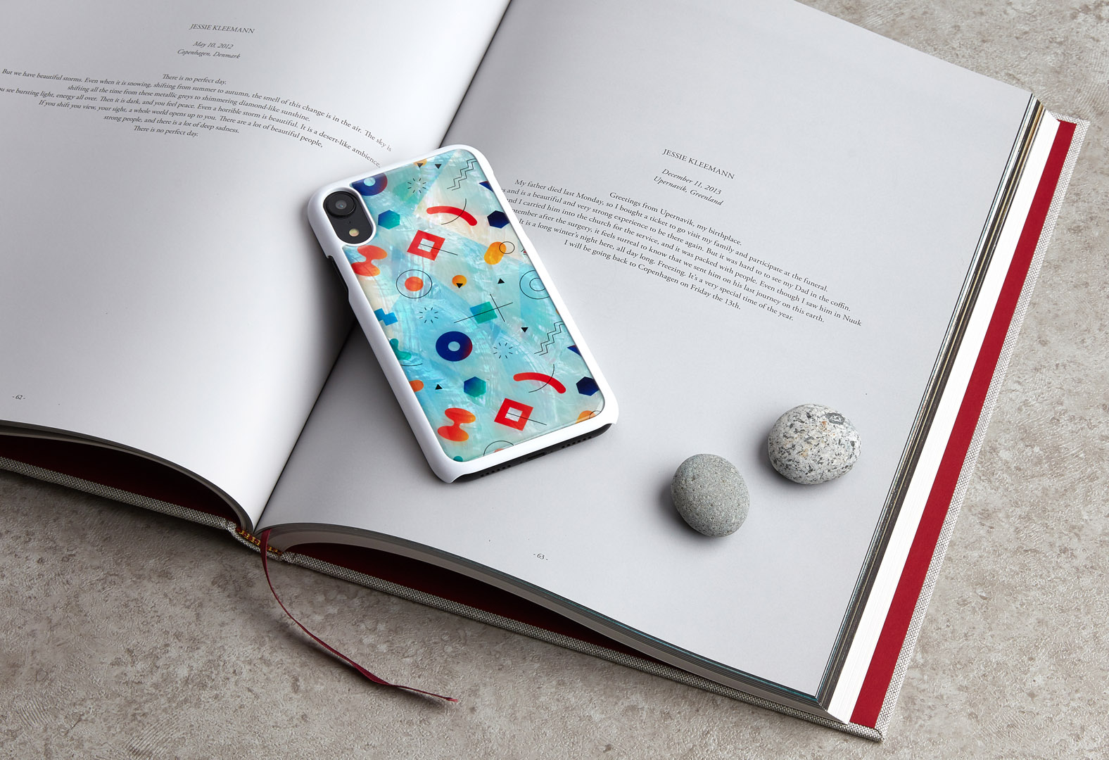 iKins iPhone XR Vāciņš Poppin Rock White Izturīga Aizsardzība