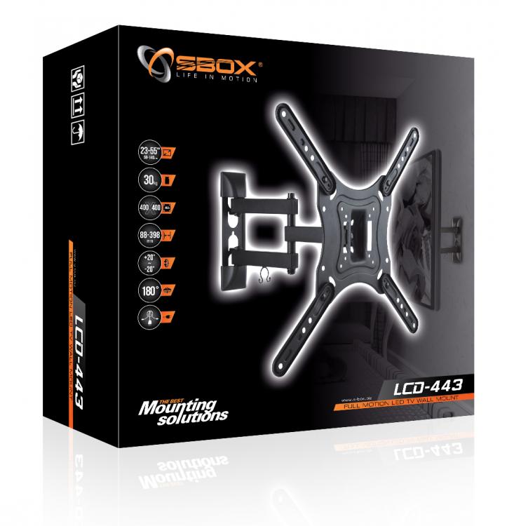 Sbox LCD-443 Wall Mount 23-55 inch 30kg Capacity