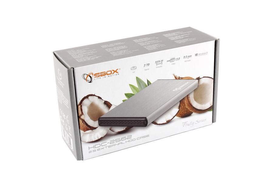 Sbox HDC-2562W Kookosvalge 2.5 Väline HDD Karp
