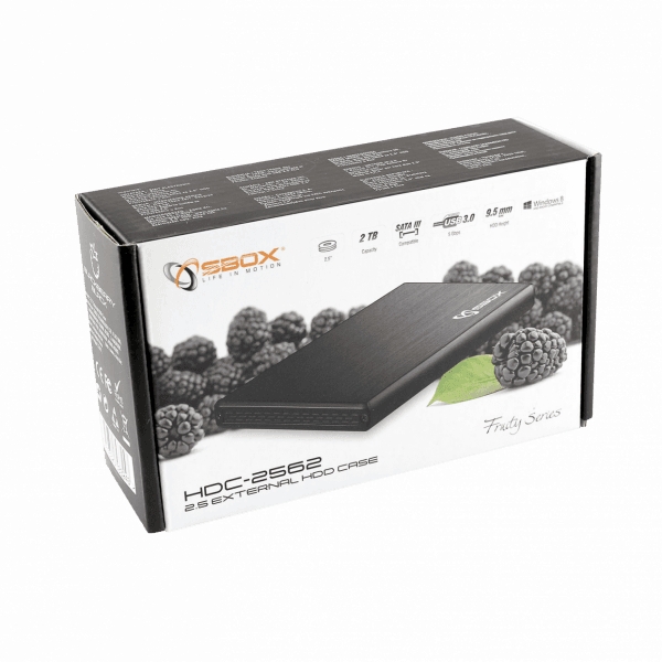 Sbox HDC-2562B 2.5 External HDD Case Black