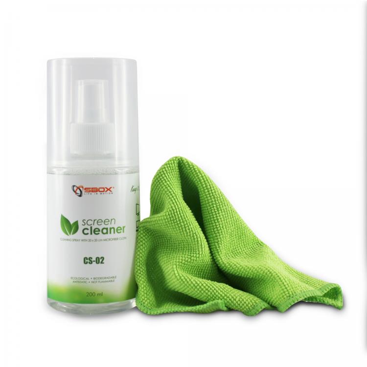 Sbox CS-02 Screen Cleaner 200ml for Safe Device Care