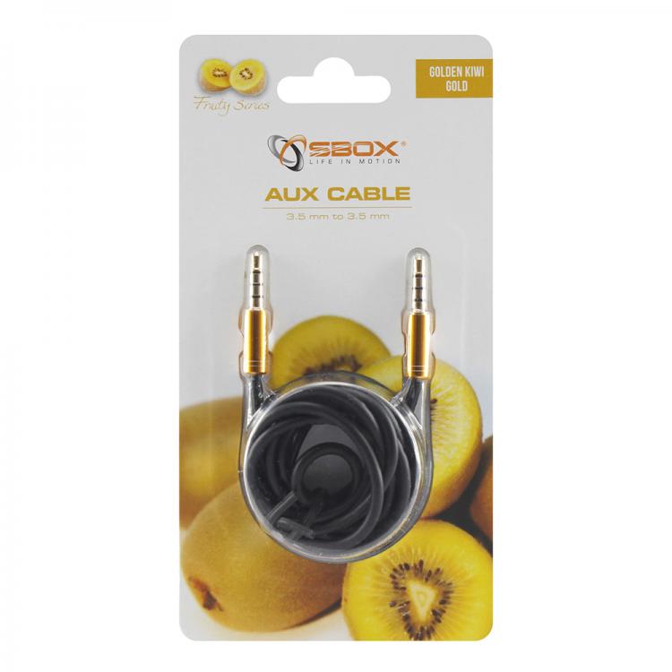 Sbox 3535-1.5G AUX Cable Golden Kiwi 3.5mm
