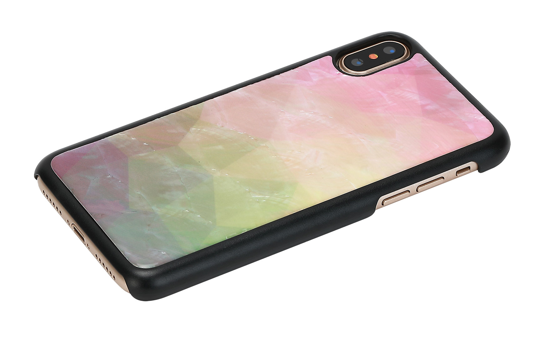 iKins iPhone XS/S kaas veekindel lill must