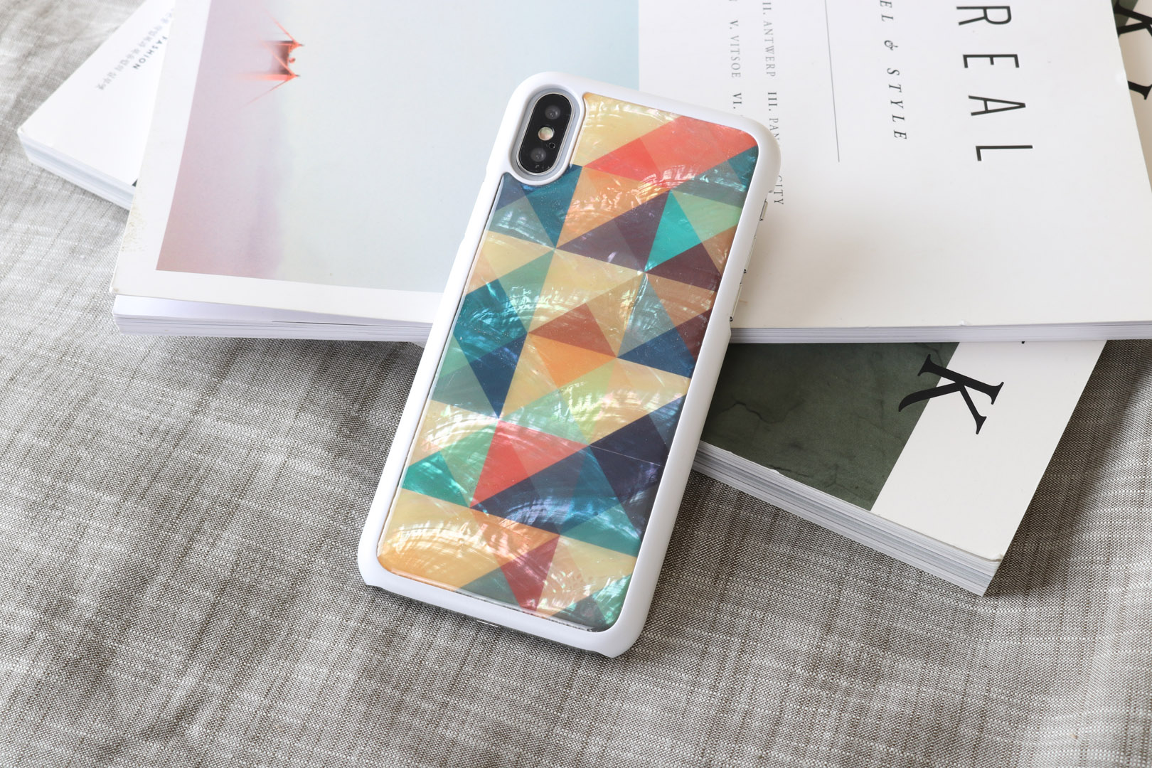 iKins iPhone XS/S Мозаичный Белый Чехол
