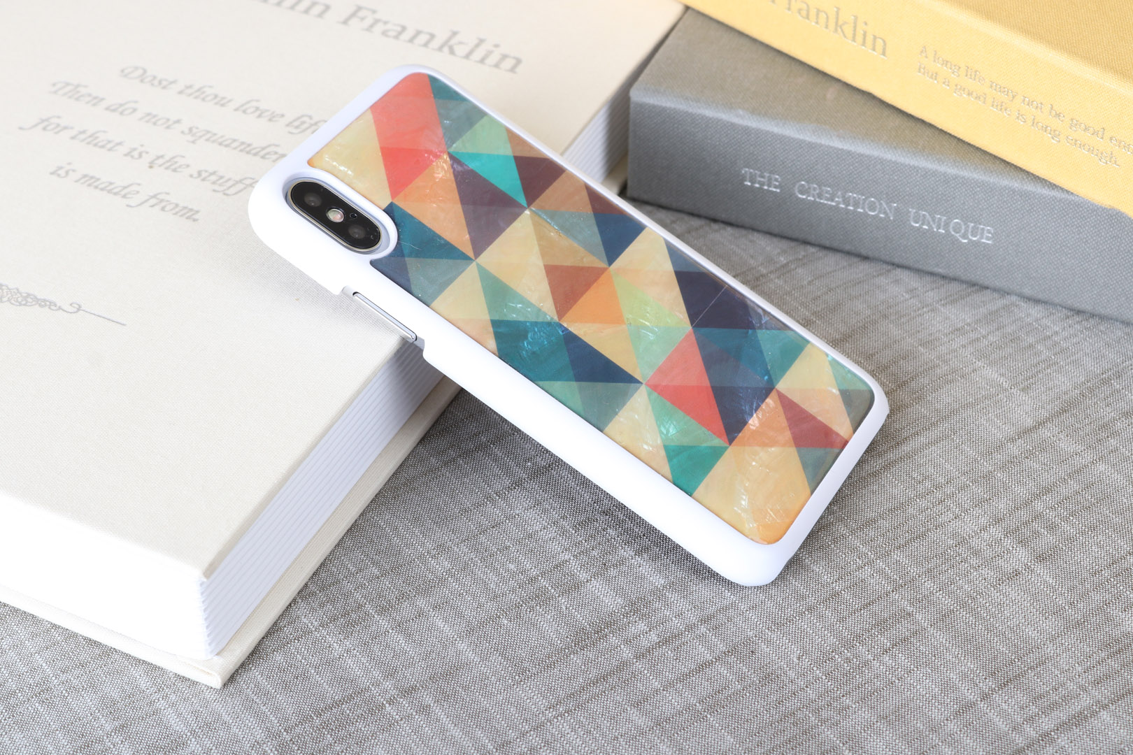 iKins iPhone XS/S Мозаичный Белый Чехол