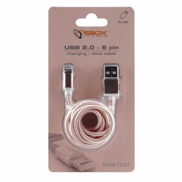 Sbox USB 2.0 8 Pin IPH7-RG rose gold