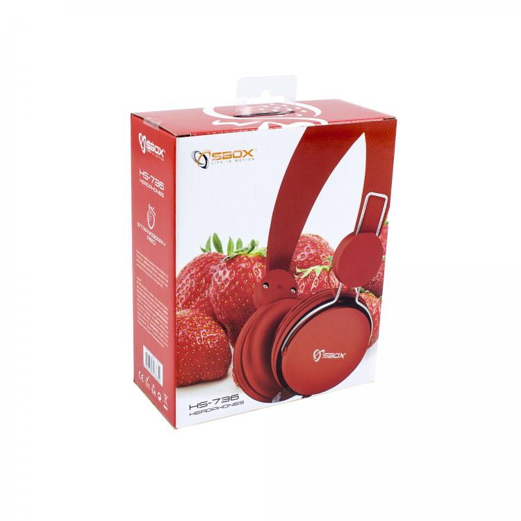 Sbox HS-736R Red stereo ausinės