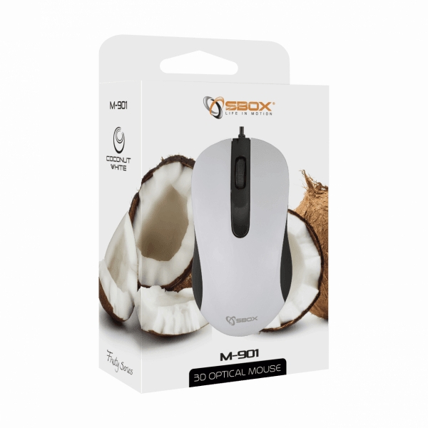 Sbox M-901 Optical Mouse  White