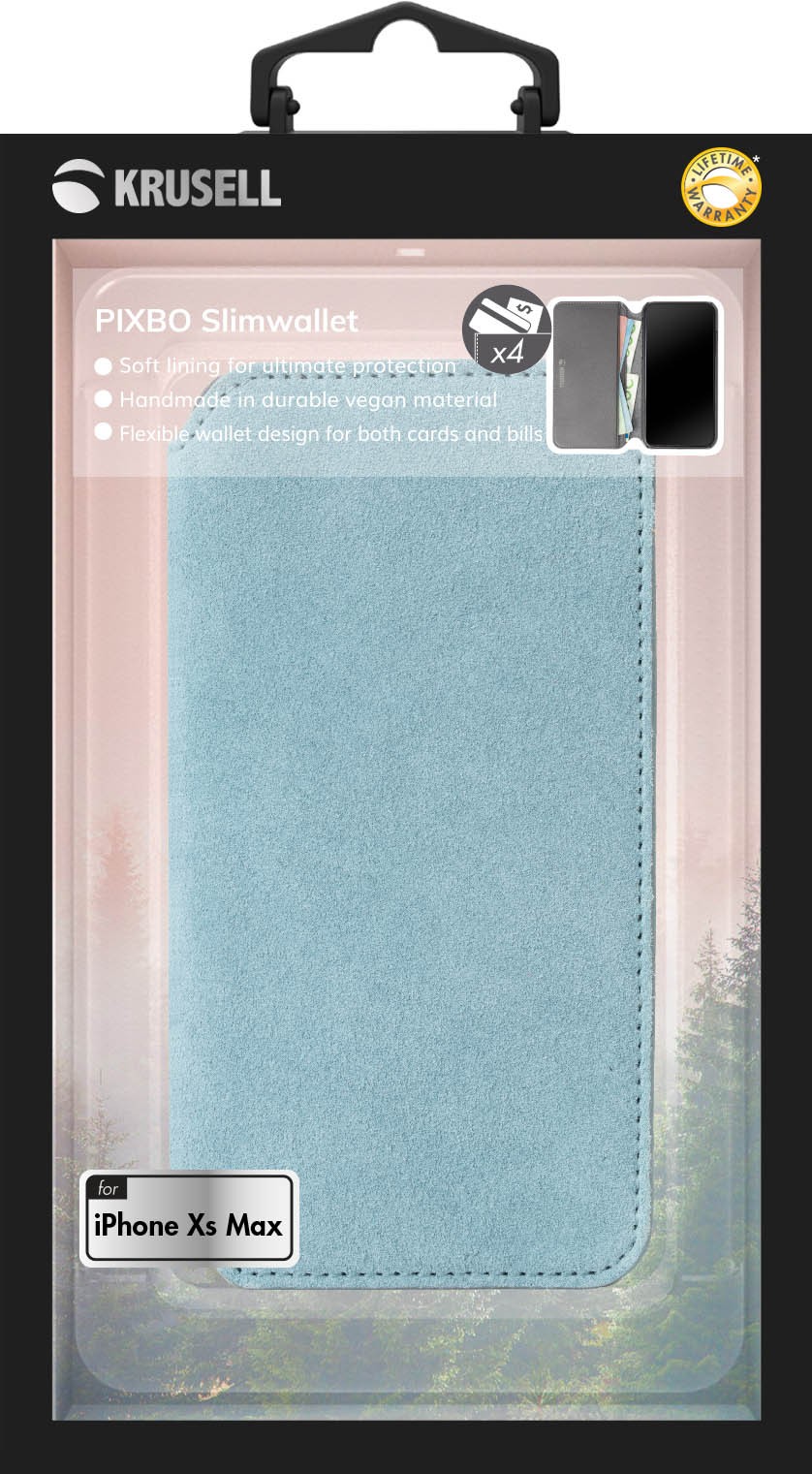 Krusell Broby 4 Card SlimWallet iPhone XS Max Light Blue