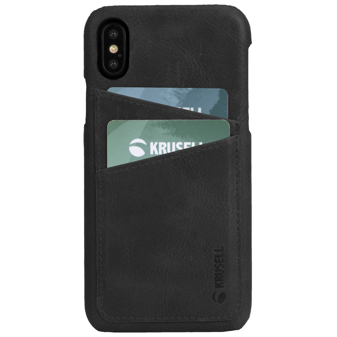 Krusell Sunne 2 kaardikaan iPhone XS Max Vintage must