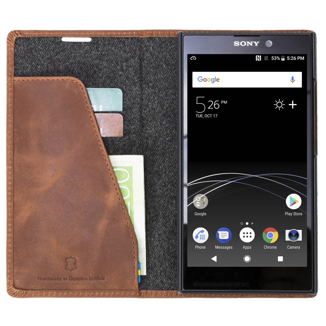 Krusell Sunne 2 Kortelių Piniginė Sony Xperia L2 Konjakas